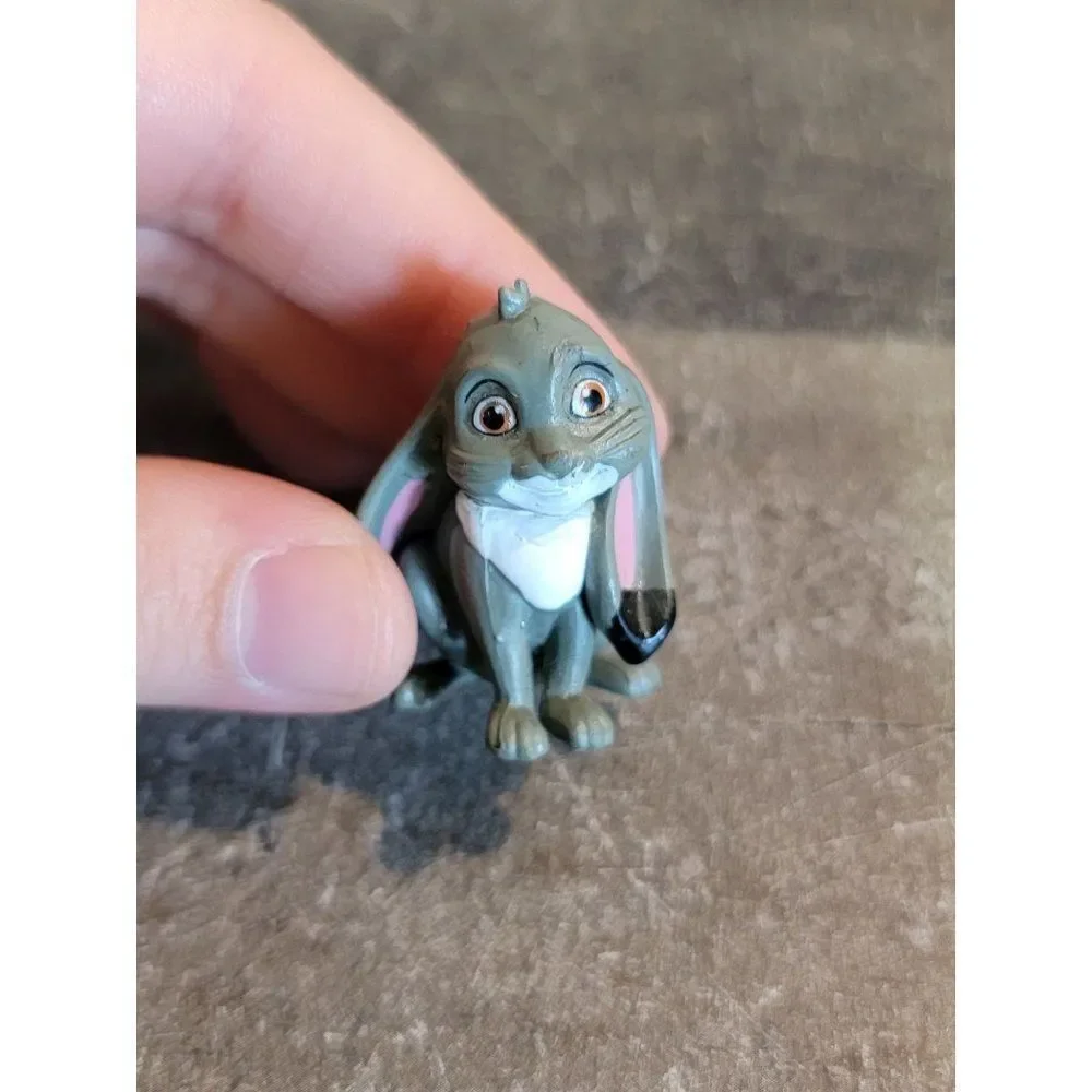 Mini gray‎ rabbit bunny toy figure doll accessory